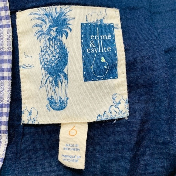 Anthropologie Edme & Esyllte Blue Checkered Skirt - Picture 11 of 13